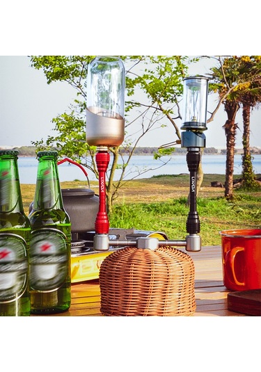 Lixada Lixada Açık Kamp Gaz Işık Uzatma Direği Açık Kamp Için Siyah