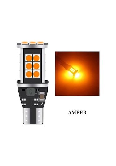 T15 24 Led Universal Turuncu Renk Park Geri Vites Ampulü