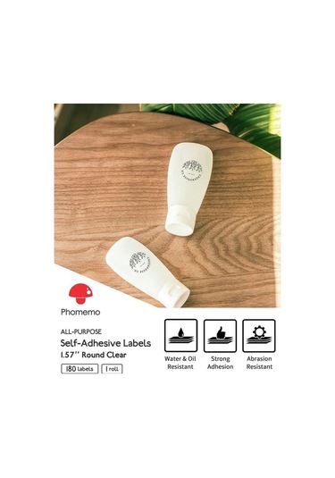 50 X 50 Mm Şeffaf Oval Termal Etiket 230 Adet - Phomemo M110/m120/m150/m200/m220/m221 150