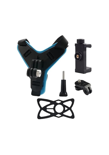 Fimtech Ayarlanabilir Telefon Ve Aksiyon Kamera İle Uyumlu Kask Aparatı