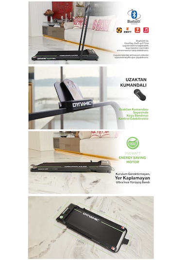 Dynamic Walkfitpad T500 Enerji Tasarruflu Yağlama Gerektirmeyen Koşu Bandı