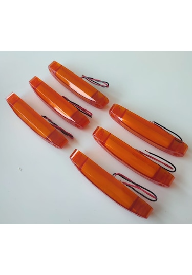 6 Adet Kalın Neon Led Lamba Turuncu 12-24 Volt