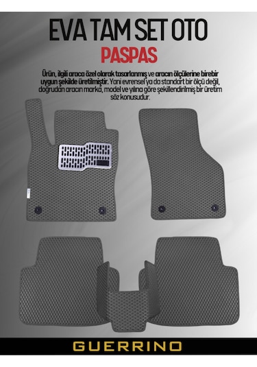 Skoda-scala- 2019-2025 İçin Eva İç Paspas Takımı Metal Topukluk Dahil