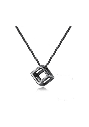 Black Cube Kolye Siyah
