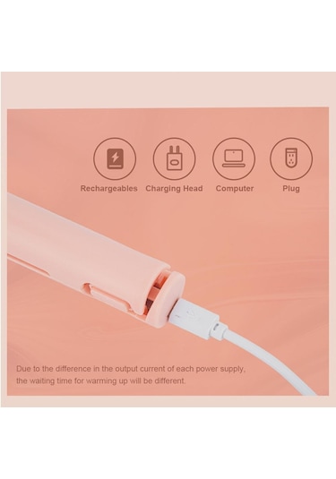 Mavi Taşınabilir Küçük Saç Maşası 2-ın-1 Çift Amaçlı Saç Düzleştirici Ev Yurt İçin Usb Fiş Bigudi