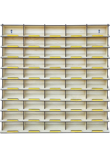 Eğimli 50 Araçlık Akçaağaç Hobi Araba Rafı