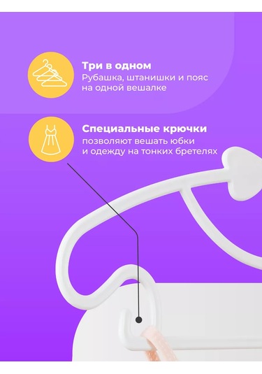 Birdhouse Çocuklar İçin Plastik Giysi Askıları, 20'li Set. 169890237 Beyaz