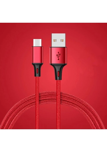 Nephy Hızlı Şarj Usb-c Kablosu 25cm-3m, Samsung S21/s20 Xiaomi Mi Uyumlukırmızı1.5m