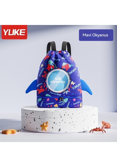 Aurora Çocuk Kuru Ve Islak Ayırma Karikatür Plaj Sırtçantası Su Geçtirmez Sırtçantasımai Okyanus Mavi