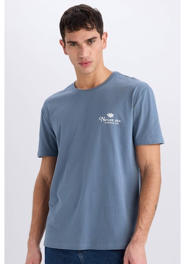 DeFacto %100 Pamuk Regular Fit Bisiklet Yaka Baskılı Kısa Kollu Tişört C2080AX25SMIN260 DeFacto %100 Pamuk Regular Fit Bisiklet Yaka Baskılı Kısa Kollu Tişört C2080AX25SMIN260