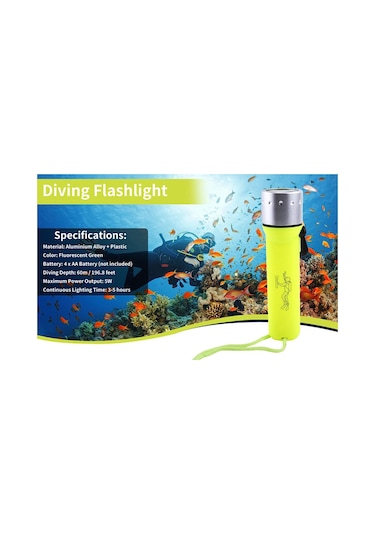 Valkyrie 3w Led Su Altı Dalış El Feneri Su Geçirmez 60 Mt Fener