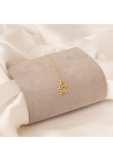 Dkmn Gümüş İçi Boş Deniz Yıldızı Kolye