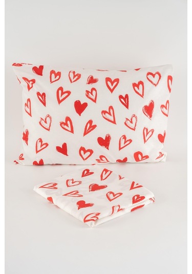 Soley Mix & Match Lover %100 Pamuk Tek Kişilik Çarşaf Seti Beyaz