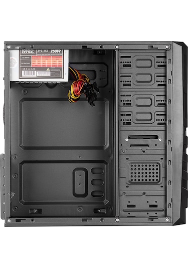 Everest 720R Peak 250W 2 Sata Mesh Midi Tower Bilgisayar Kasası Siyah