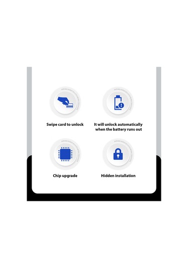 Rfid Kilidi Akıllı Dolap Kilidi Evrensel Görünmez Anahtarsız Siyah