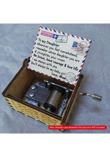 Ulzyvf El Yapımı Mekanik Müzik Kutusu - Şeffaf Akrilik Klasik Melodi Hediyelik Altın/gümüş Zenginliği Altın