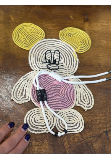 28x20 Cm İp Dokuma Ayı Arma Dikiş Giyim Aksesuarı Aplike