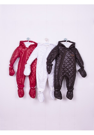 Ekru Mikro Kozmonot Eldiven Patikli Astronot Tulum Ekru