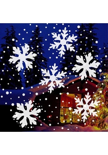 Novahub Noel Partisi Kar Tanesi Lazer Projektör, 4w Led Sahne Işığı, Dönen Desen Aydınlatma, Bahçe Dekor, Siyah, Ab Fişli Siyah