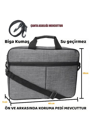 10lu Blsm Kb-çnt46 10 15,6 Gri Biga Kumaş Notebook Çanta Siyah