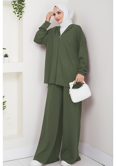 Kapüşonlu Oysho İkili Takım 1609 - Mint Mint Yeşili