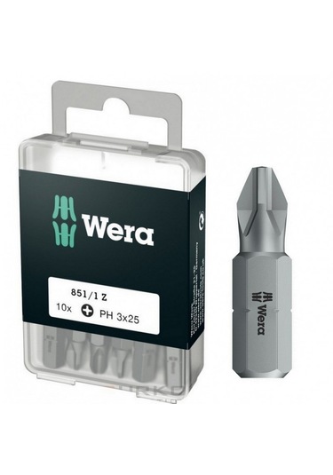 Wera 851/1 Z Yıldız Bits Uç 25mm Ph3 10 Adet 05072402001
