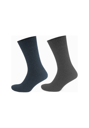 Termal Etkili Erkek Siyah Kışlık Çorap 2 Çift Siyah