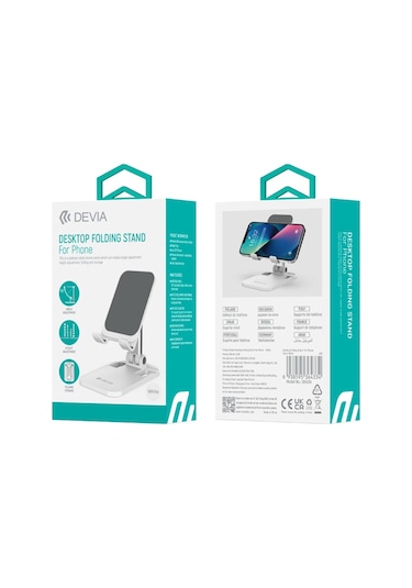 Cbtx Devıa Telefon Standı Ayarlanabilir Katlanabilir Masaüstü Telefon Tutucu Tabletler Cradle Dock - Siyah