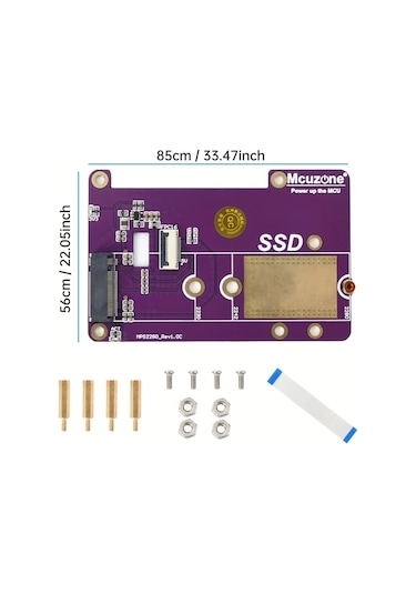 Xuweiwei Raspberry Pi 5 Pcıe M2 Nvme Ssd Kapagi 2242 2280 2230 Desteği Fpc Koruyucu Kablo Yüksek Hızlı Veri Transferi Pimoroni Projesi
