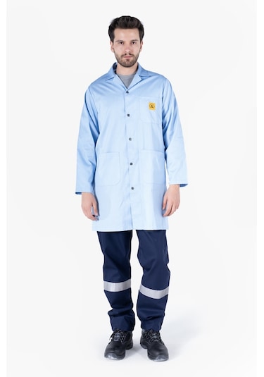 Antistatik Önlük Esd Mavi