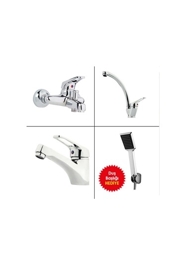 Banyo Evye Mutfak Lavabo Bataryası + Duş Seti