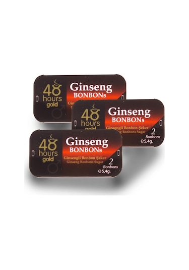 48 Hours Gold Ginseng Çikolata 3'lü + 2'li Bonbon Şeker