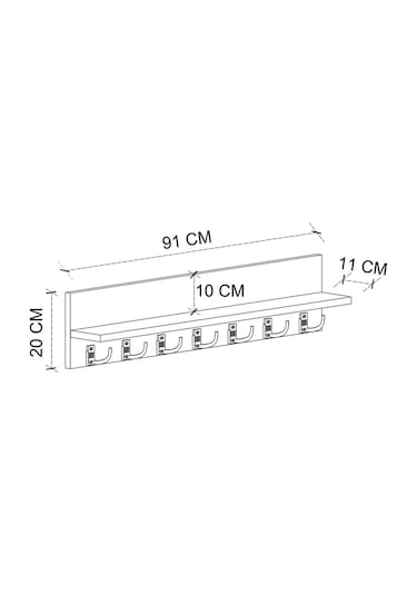 Bofigo Portmanto Duvar Askılığı Elbise Askılığı Yıldız Çam 91 Cm Çam