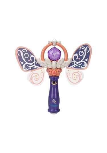 Sesli Ve Işıklı Kanatlı Sihirli Asa Pembe Kristal Işık Ve Büyülü Ses Efektli Çocuk Oyuncağı
