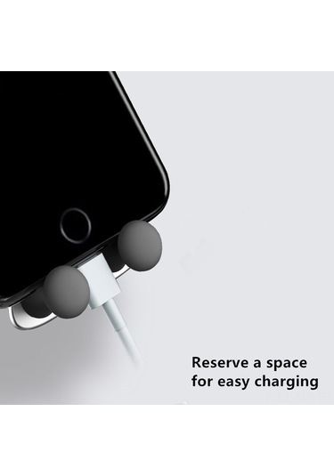 Mufunye Siyah Araba Vantilya Telefon Tutucu 360 Derece Döner 4.0-6.0 İnç Telefonlar İçin Yumuşak Silikon Yalıtkan Navigasyon Uyumlu Siyah