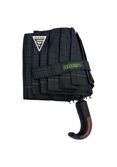 April A-226g A4 Baston Sap 10 Telli Tam Otomatik Şemsiye Siyah