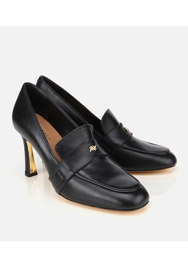 Hotiç Kadın Deri Siyah Yumuşak Dokulu Gold Detaylı Topuklu Stiletto 01ayh316610a100 01ayh316610a100 Siyah