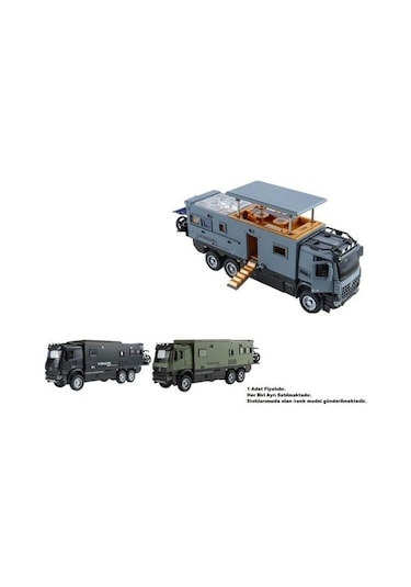 Çek Bırak Işıklı Ve Sesli Açılabilir Kapı Motorlu 1:24 Model Karavan 6+ Tekli Xhd-a3217