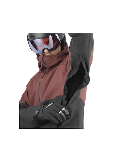 Salomon Salomon Transfer Anorak Erkek Kayak Montu Bordo Siyah 41201 Siyah