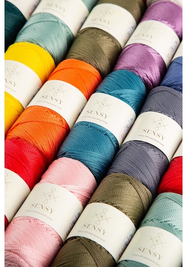 1.5 Mm - 100 Gr Polyester Makrome Ipi Beyaz 150 M Polyester Makrome Ip Supla Ip Ve Çanta Ipliği