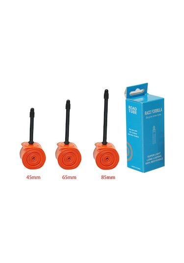 Hombey 2 Adet Tpu Hafif Bisiklet İç Lastik 28g 700x18-32c Yollu Bisiklet 65mm Presta Ventil Dayanıklı Ağırlık Azaltıcı Kırmızı