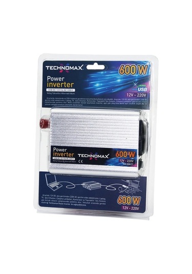 Power İnverter Güç Çevirici 600w 12v-220v Dc-doğru Akımı--ac-alternatif Akıma Çevirir Tm-9201