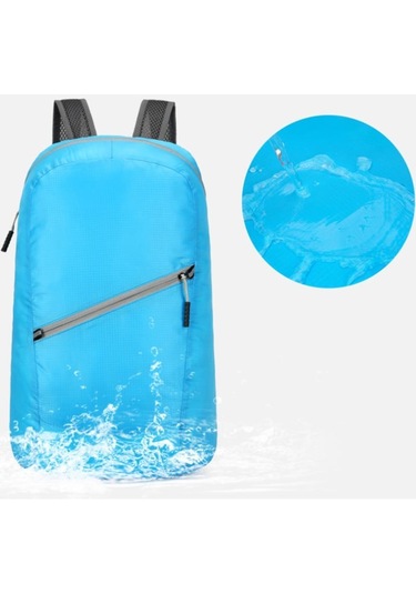 Siyah Taşınabilir Katlanabilir Seyahat Sırt Çantası Hafif Spor Sırt Çantası Çok Fonksiyonlu Açık Dağcılık Çantası Unisex Su Geçirmez Sırt Çantası Siyah