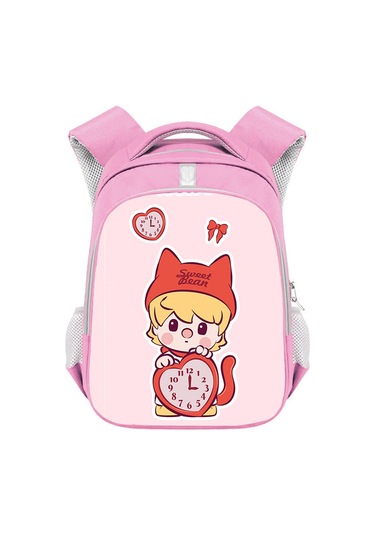 Bubblemall, İlkokul Öğrencileri İçin Şık Ve Büyük Kapasiteli Çift Omuzlu Çocuk Çantası, Moda Ve Rahat Tasarım Sarı - Mor