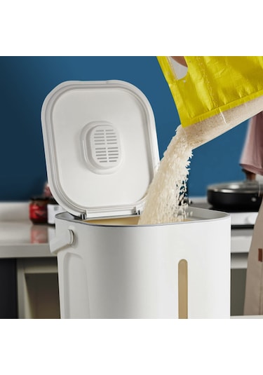 Natudeco Pirinç Dağıtıcı Sızdırmaz Pirinç Saklama Kabı Böcek