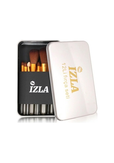 İzla Metal Kutulu 12'li Makyaj Fırça Seti
