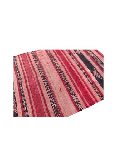 El Dokuma Kilim 85x105 Kırmızı İnce %100 Yün Kilim