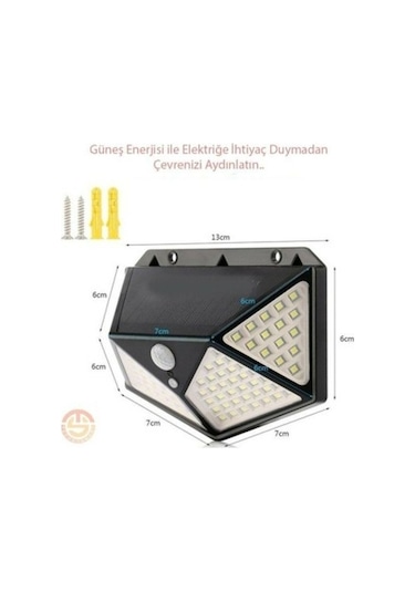 Periboia Solar Bahçe Aydınlatma Lambası 100 Led