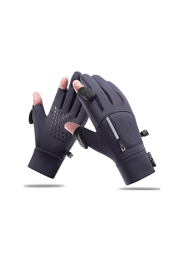 Sones M247 001 Windproof Su Itici Dokunmatik Fermuar Bölmeli Kışlık Eldiven Unisex