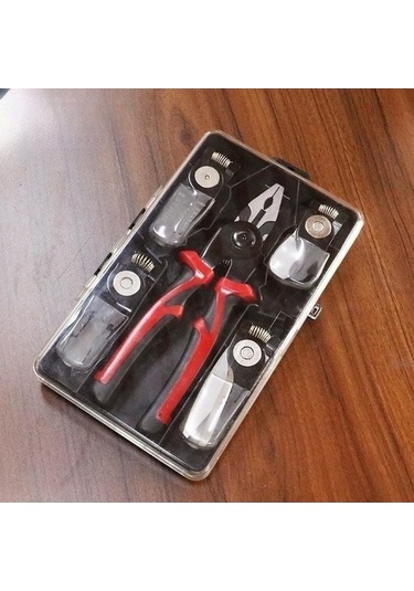 Electric 5'li Ağız Değiştirmeli Çelik Pense Seti - Kablo Kesme, Sıyırma, Krimp